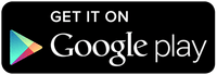 Gumb "Na voljo v Google Play" za aplikacijo HoT Hofer Telekom na črnem ozadju z barvnim logotipom trgovine.